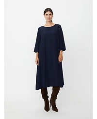 Masai Copenhagen Women's Nabia 3/4 Sleeve A-Line Midi Dress