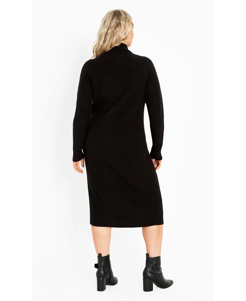 Avenue Women's Callie High Neck Sweater Dress