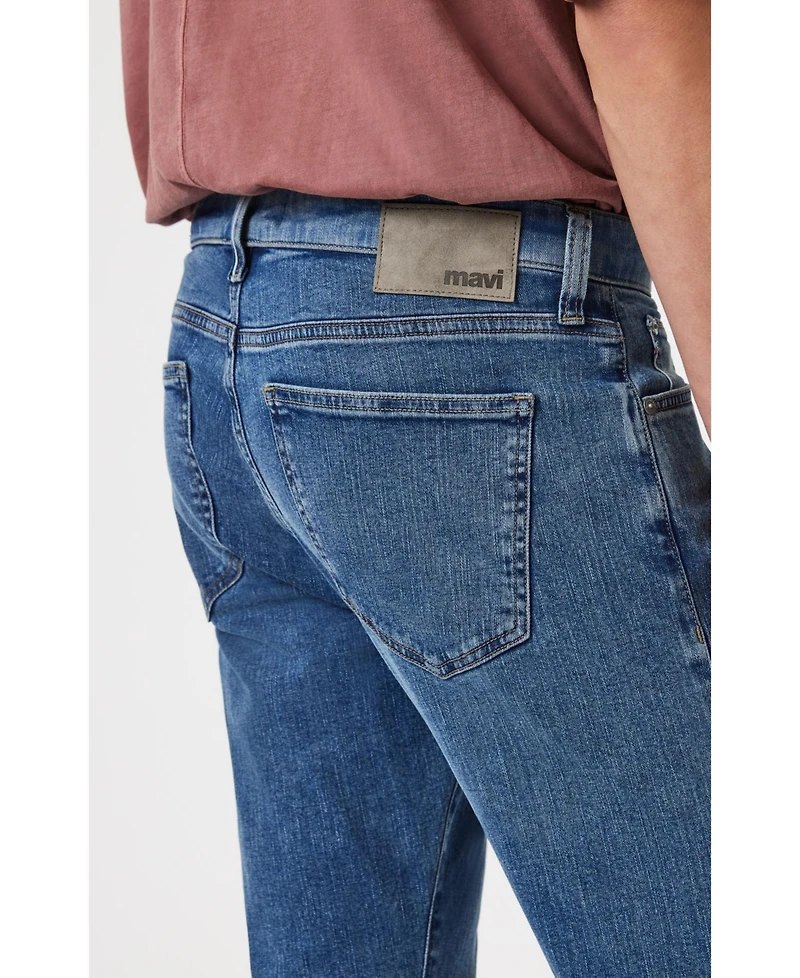 Mavi Men's Marcus Slim Straight Leg Light Brushed Selvedge Jeans