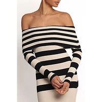 Petal and Pup Women's Banks Off Shoulder Knit Dress