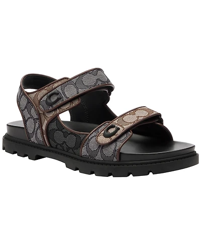 Coach Men's Signature Jacquard Platform Sandals