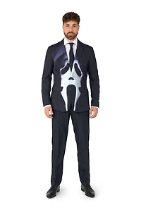 Suitmeister Men's Official GhostFace Suit- Halloween Theme Party Costume - Horror Black & White
