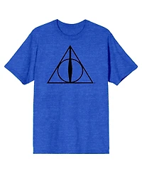 Harry Potter Men's Men s Royal Blue Heather Deathly Hallows Graphic M T-Shirt