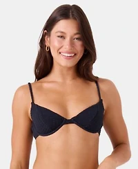 Roxy Womens Haleiwa Demi Underwire Bikini Top Scoop Front Cheeky Bottoms