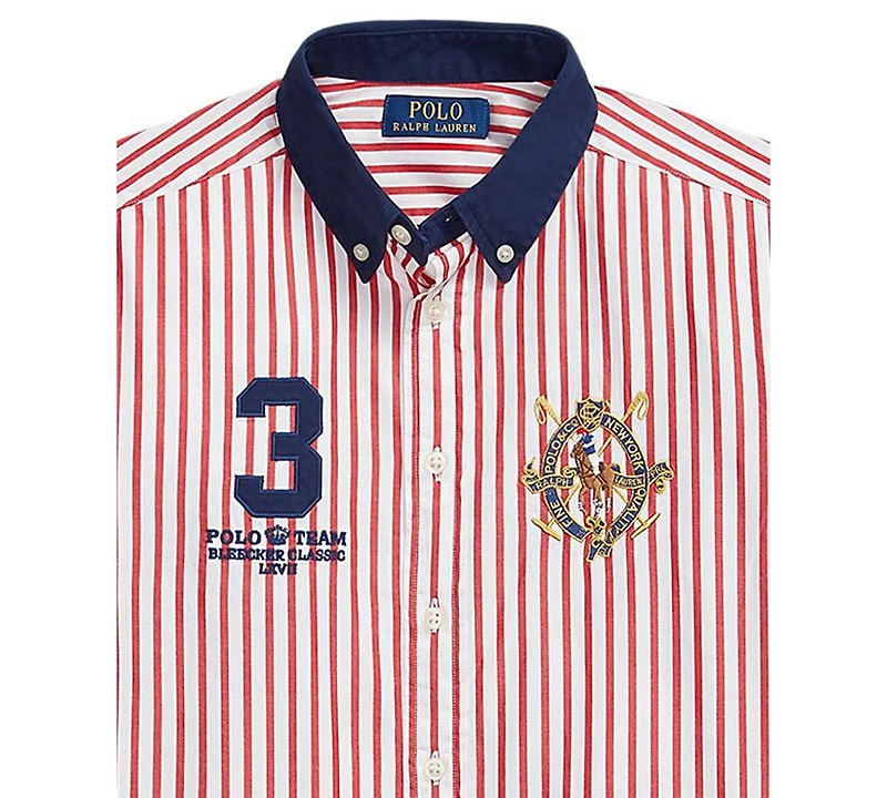Polo Ralph Lauren Boys 8-20 Pony Crest Striped Poplin Shirt