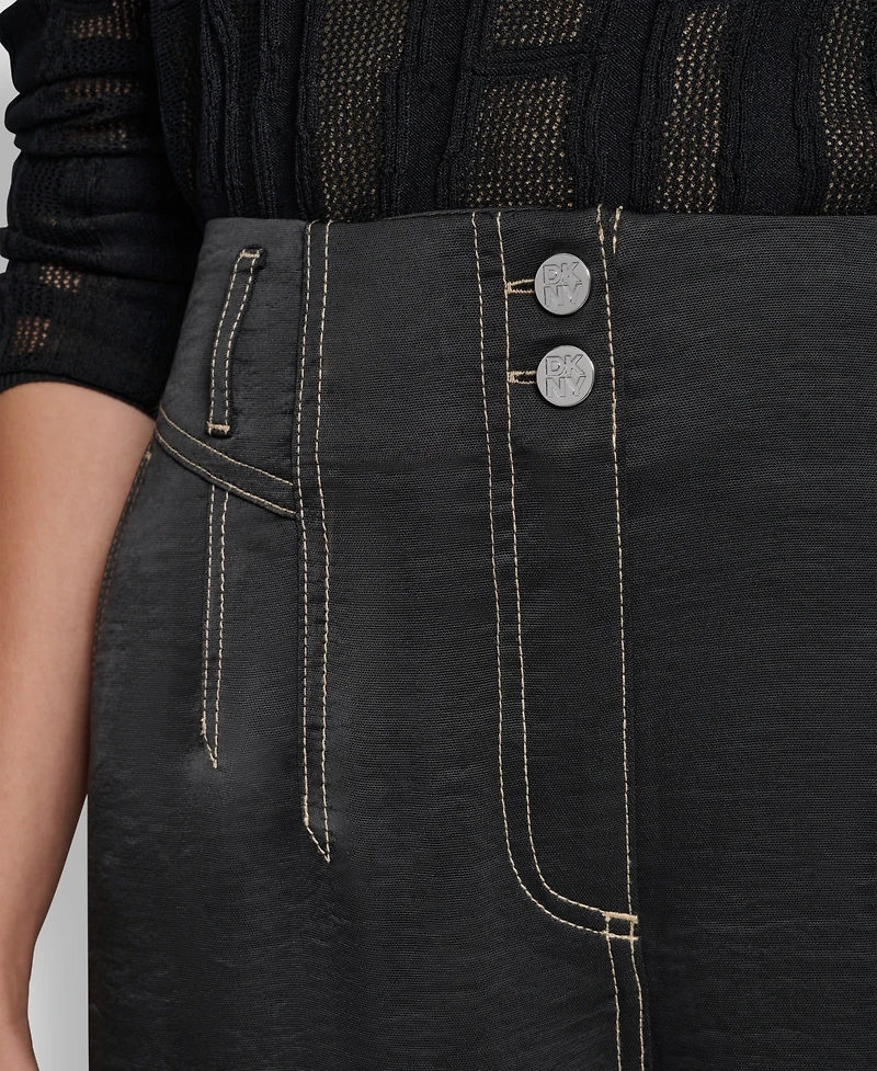 Dkny Women's Top Stitch Glazed Dressing Trousers