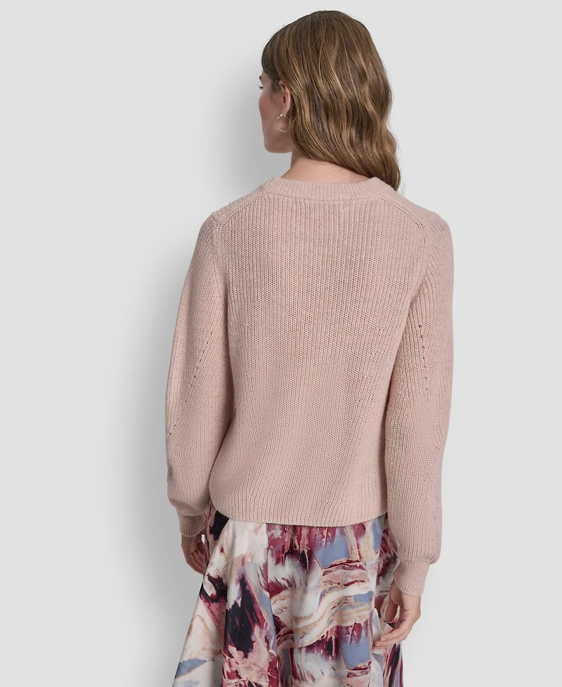 Dkny Women's Long-Sleeve Round Neck Sweater