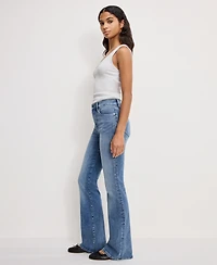 Good American Women's Slim Fit Mid-Rise Flare Leg Jeans