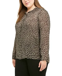 Coin 1804 Plus Jaguar Mesh Button front closure Shirt