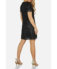Yumi Women's Dripping Sequin Tunic Dress
