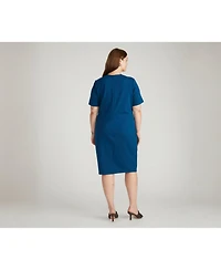 Universal Standard Women's Envelope Neck Ponte Dress