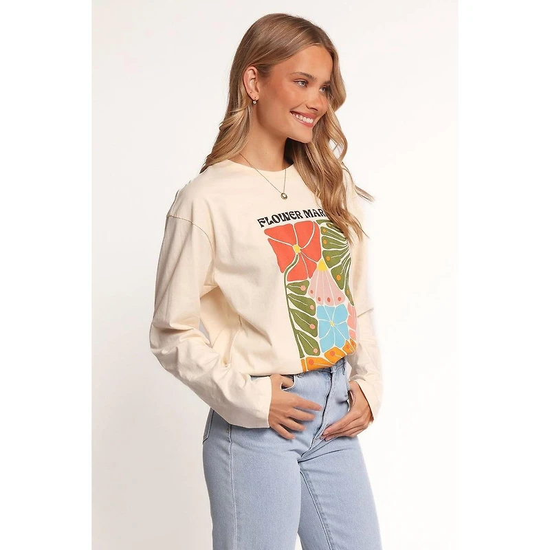Petal and Pup Women's Flower Market Long Sleeve Tee