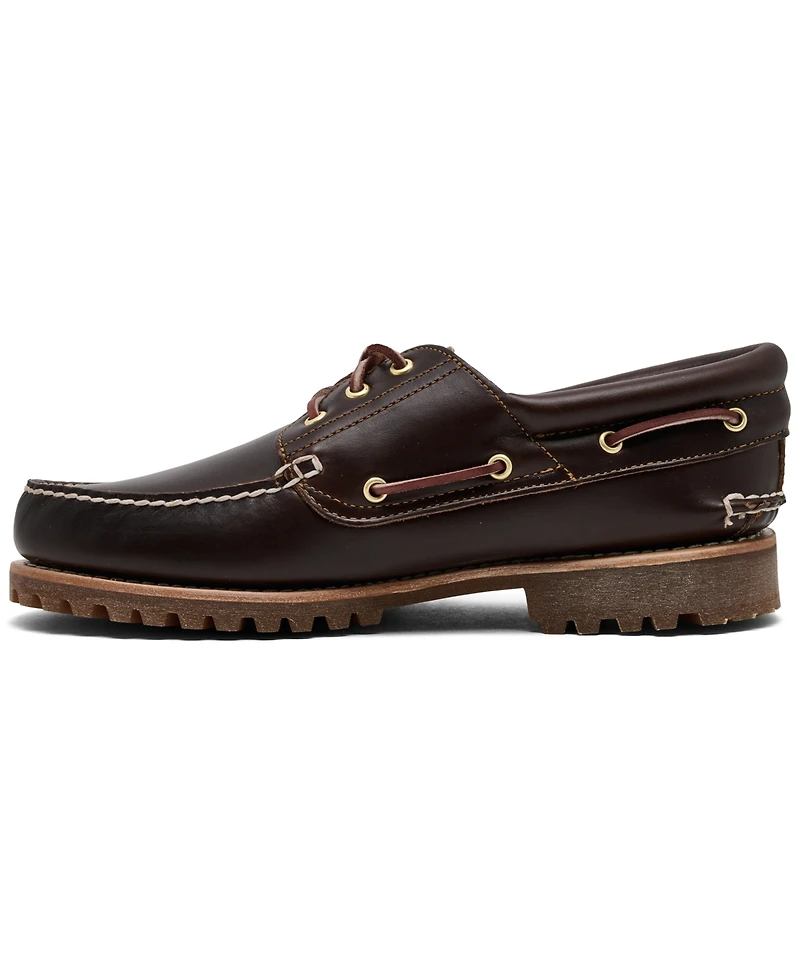 Timberland Men's Authentic 3-Eye Lug Handsewn Casual Boat Shoes from Finish Line