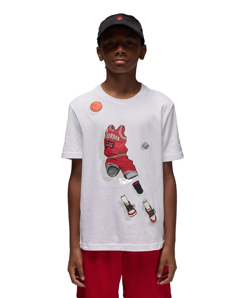 Jordan Big Boys Ghost Man Graphic T-Shirt