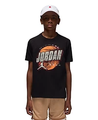 Jordan Boys 8-20 Distressed Chrome T-Shirt