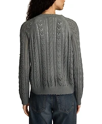 Lucky Brand Women's Pointelle Crewneck Sweater