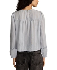 Lucky Brand Women's Long-Sleeve Novelty Femme Top