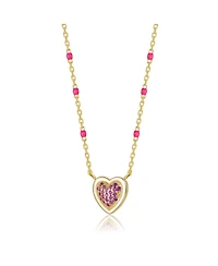 GiGiGirl 14K Gold Plated with Red Heart Design Necklace