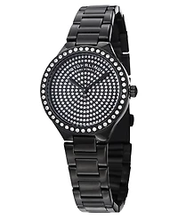 Stuhrling Women s Symphony 683 32mm Quartz Watch, Swarovski Crystal Bezel, Stainless Steel Bracelet, 50M Water Resistant