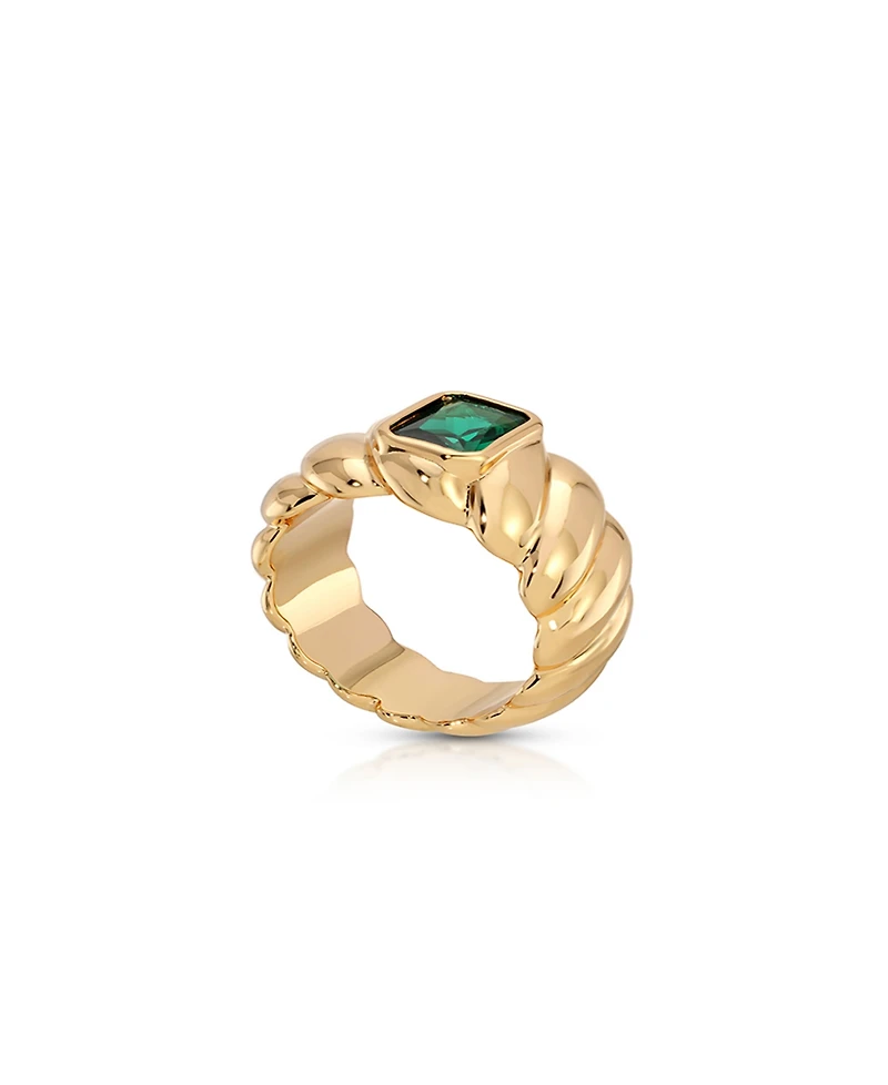 Ettika Gold Plated Twisted Ring