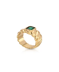 Ettika Gold Plated Twisted Ring