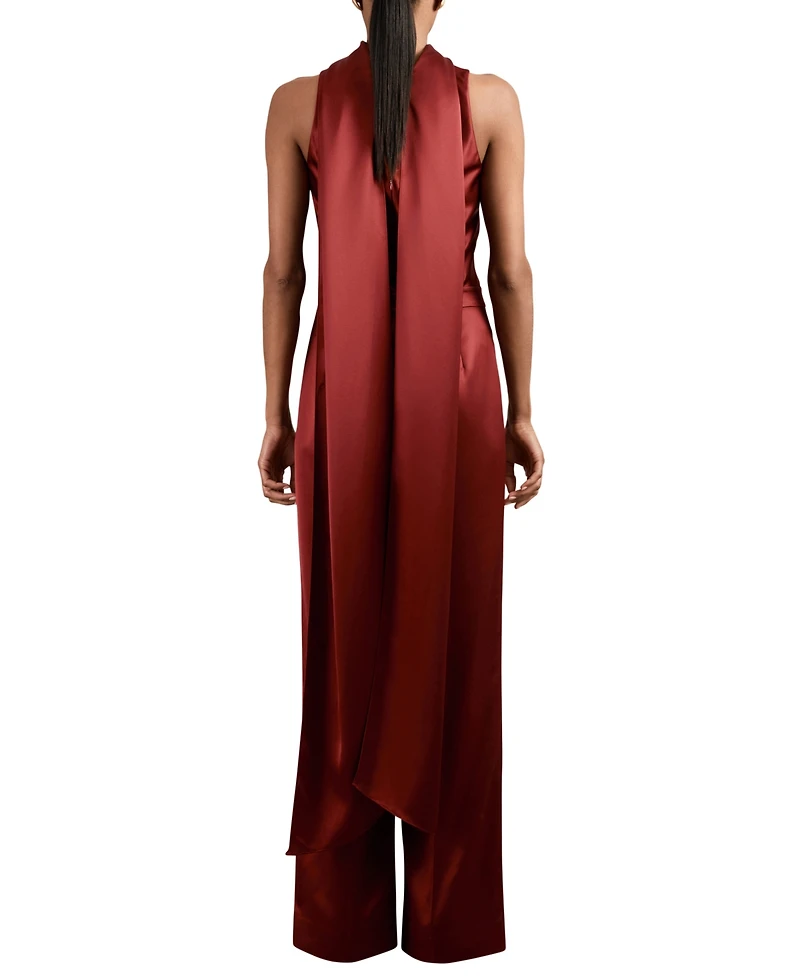 Reiss Women's Satin Cape-Sash Jumpsuit