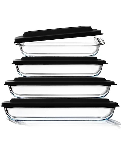 Nestl Casserole 8-Pc. Rectangular Container Set