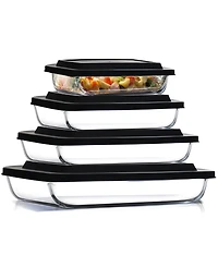 Nestl Casserole 8-Pc. Rectangular Container Set