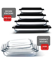 Nestl Casserole 8-Pc. Rectangular Container Set