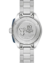 Bulova Men's Limited Edition 150th Anniversary Heritage Lunar Pilot Chronograph Silver-Tone Stainless Steel Bracelet Watch 43.5mm