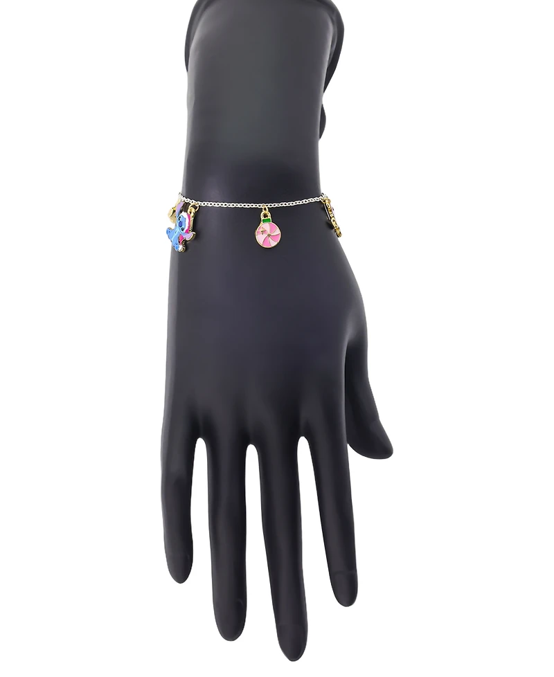 Disney Stitch and Angel Holiday Charm Adjustable Bolo Bracelet
