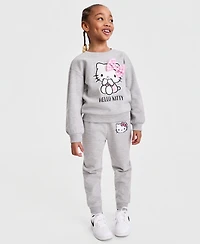 Hello Kitty Girls Toddler 2T-4T 5-6X 2-Pc. Top & Fleece Jogger Set
