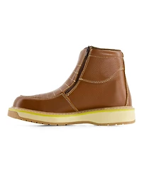 Forastero Men's Leather Booties with double zipper