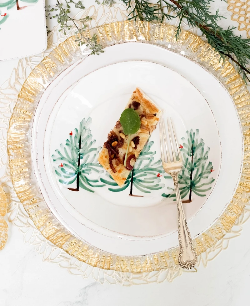 Vietri Rufolo Glass Gold Collection Service Plate/Charger