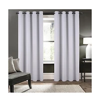 Rt Designers Collection Barron 100% Blackout Grommet Curtain Panel 54" x 90" White