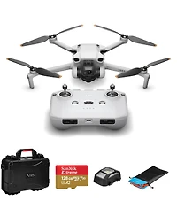 Dji Mini 3 with Rc-N1 Remote Controller, Carrying Case, 128GB microSD Card, Anti-Collision Light & Landing Pad Drone