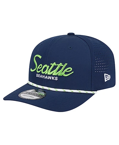 New Era Men's College Navy Seattle Seahawks Script 9SEVENTY Adjustable Hat