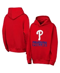 Outerstuff Big Boys and Girls Red Philadelphia Phillies Back to Basics Hoodie