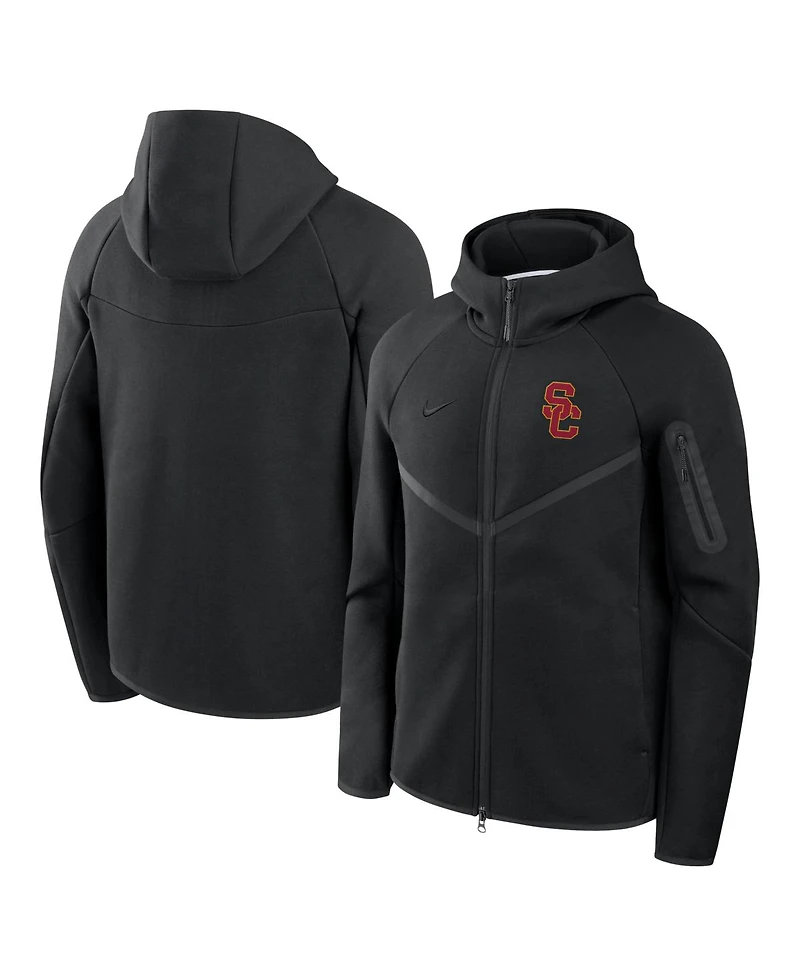 Nike Men's Black Usc Trojans Tech Fleece Full-Zip Windrunner Hoodie