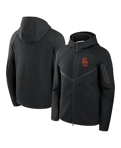 Nike Men's Black Usc Trojans Tech Fleece Full-Zip Windrunner Hoodie