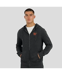 J. Palmer Men's Dark Heather Gray Washington Commanders Players Lounge Tri-Blend Full-Zip Hoodie