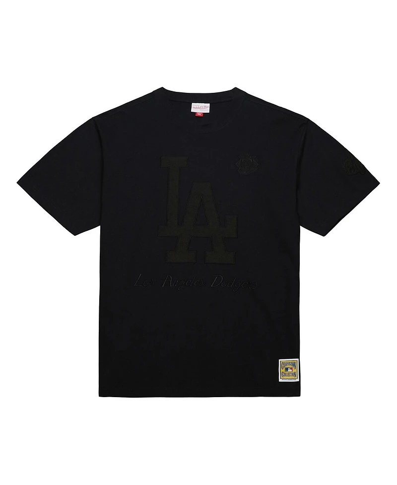 Mitchell & Ness Men's Black Los Angeles Dodgers Cooperstown Collection Phantom T-Shirt