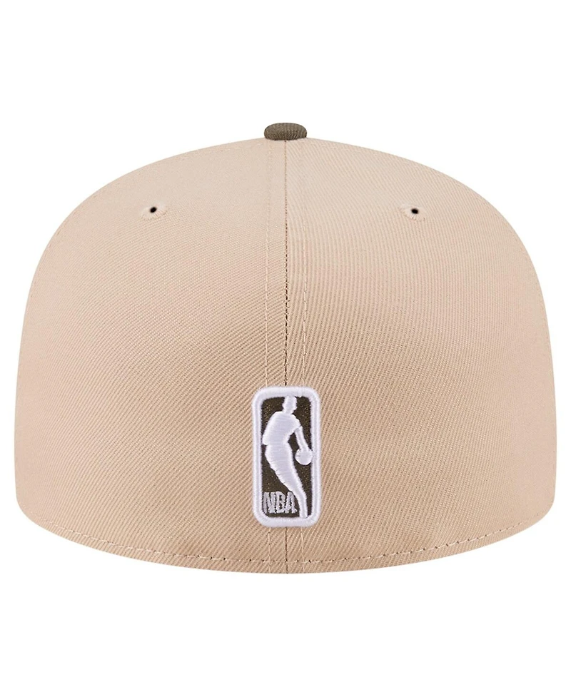 New Era Men's Tan Chicago Bulls Color Pack Two-Tone 59FIFTY A-Frame Fitted Hat