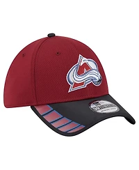 New Era Men's Burgundy Colorado Avalanche Visor Hit 39THIRTY Flex Hat