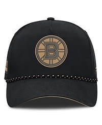 Fanatics Men's Black Boston Bruins Military Appreciation Authentic Pro A-Frame Adjustable Hat
