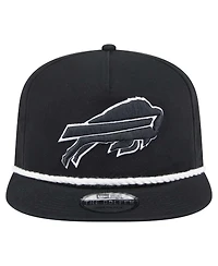 New Era Men's Black Buffalo Bills B-Dub Golfer Snapback Hat
