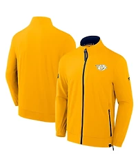 Fanatics Men's Gold Nashville Predators Authentic Pro Rink Coaches Full-Zip Jacket