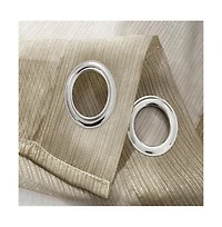 Ramallah Lonnie Grommet Curtain Panel - 54x90", Taupe