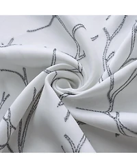 Rt Designer Collection Luciana Embroidered Blackout Luxurious Decorative Grommet Curtain Panel 54" x 90" White