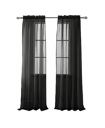 Rt Designer Collection Celine Sheer Luxurious Modern Design Curtain Panel 54" x 84